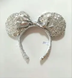 ミニーちゃん、シルバースパンコールカチューシャ