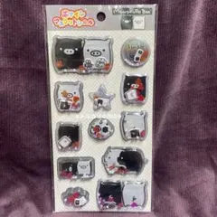 サンエックス モノクロブー エアインマスコットシール 平成レトロ　立体