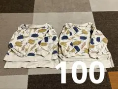 100 トレーナー　双子　長袖　秋　冬　幼稚園　保育園　女の子　男の子