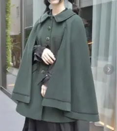 アクシーズファム　ケープコート　ポンチョ　フリーサイズ　ベルト