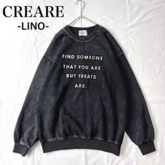 CREARE LINO スウェット　トレーナー　メッセージロゴ　プリント　秋　冬
