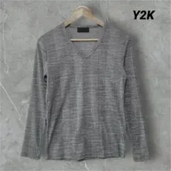 y2k archive A.S.M Vネック　ロンT お兄系