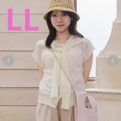 しまむらtal by yumiニットカーディガン　アイボリーLLゆみさんのサムネイル