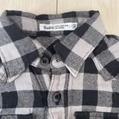 Bebe チェック柄 長袖シャツ90㎝