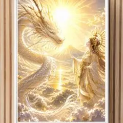 P3592 【至福の瑞雲】金角の白龍 運気上昇・心願成就・至高の浄化 開運