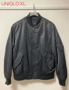 【美品/ユニクロ•XL】MA-1ブルゾン ネイビー