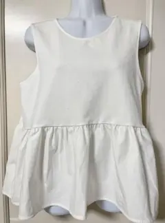 ZARA コットン　ノースリーブカットソー