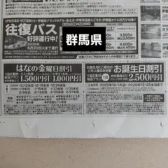 伊東園ホテルズ　お誕生日割引・はなの金曜日割引宿泊券　51　群馬県