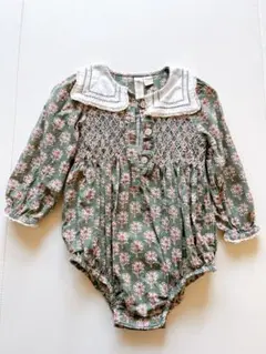little cotton clothes 花柄ロンパース【18-24m】