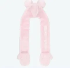 フード付きマフラー フード付きキャップ ピンク ミニー ミッキー