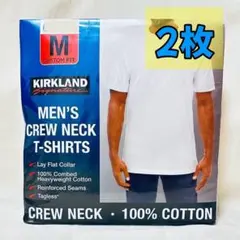 カークランド クルーネックTシャツ ホワイト　Mサイズ　2枚組 　コストコのサムネイル