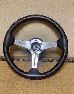 希少 当時物 フジダイナミック INDY500 レザーステアリング 美品