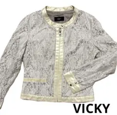 【VICKY 】総レース ノーカラージャケット 入学式 フォーマル 式典のサムネイル
