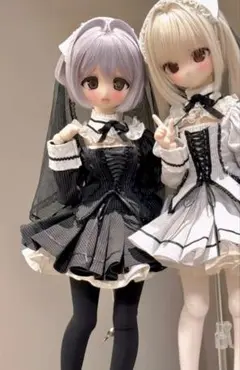 ドール服　machikawa様製　マジカルレインボー　MDD ディーラー様製 ディーラー様製 ドール服 1/4 mdd msd 新品1/メイド服 2色セット
