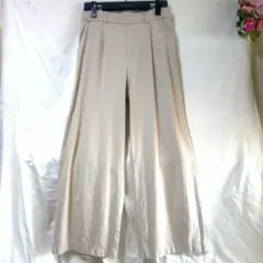 BOU JELOUD プリーツ入り 麻混ワイドパンツ最終価格