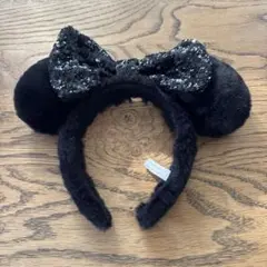 カチューシャ　ディズニー　パーク購入　冬用　ファー　スパンコール　ミニーちゃん