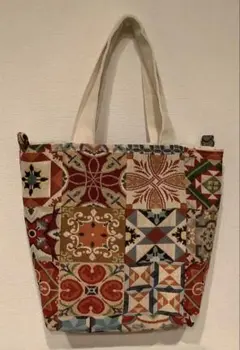 【ハンドメイド】トートバッグ　ゴブラン織り