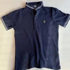ネイビー ストライプ襟 ポロシャツ サイズ2
