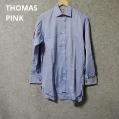 THOMAS PINK ワイシャツ ヘリンボーン ブルーのサムネイル