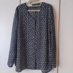 シニア 婦人服 シャツ ブラウス 13号 (ボタン難あり)