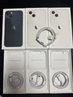 新品未使用 iPhone 13 Lightningケーブル 充電4本 箱3個