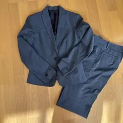 コムサ　ダークグレー ストライプ ビジネススーツセット