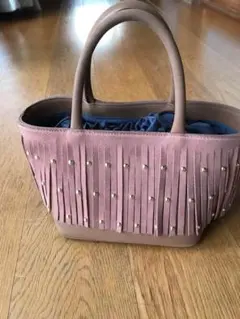 お値下✩.*˚【中古品】ROSE BAD フェイクスエードフリンジバッグ