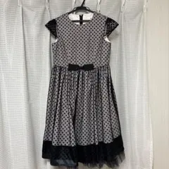 【組曲】フォーマルワンピース　チュール　ドット　150 160 結婚式　発表会