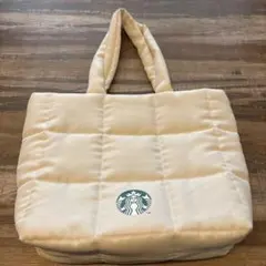 s*a様 Starbucks キルティングトートバッグ クリーム色