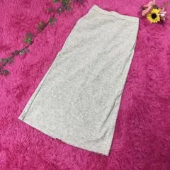 新品未使用タグ付き　GU ジーユー　ブラッシュドリブナローロングスカート　L