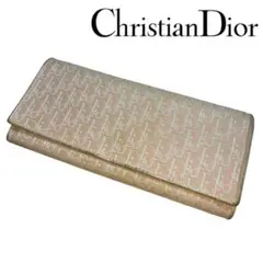Christian Dior 長財布 トロッター ピンク ホワイト スペイン製
