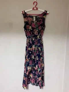 MURUA フローラルノースリーブロングワンピース