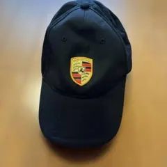 PORSCHE エンブレム付き 黒キャップ