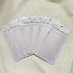 クーリア正規品　とうめいシールシートホワイトリフィル 6穴 8枚入り6セット