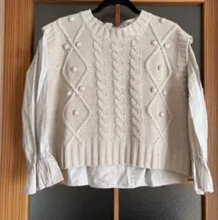 再値下げ✨Samansa Mos2 好きさん　ブラウスとベストセット