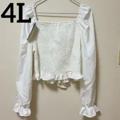 シャーリングトップス♡バックリボン♡春夏♡ゆったりぽっちゃり♡ギャル♡リズリサ系