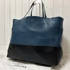 ⭐️希少⭐️セリーヌ フィービー期 ホリゾンタルカバ バイカラー トートバッグ 青