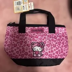 新品 ヒョウ柄キティちゃん保冷.保温ミニトートバッグ