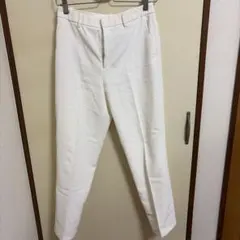 ホワイト カジュアルパンツ センタープレス