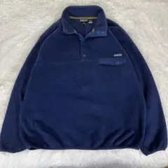 【極希少】USA製 90s XL パタゴニア スナップT ネイビー