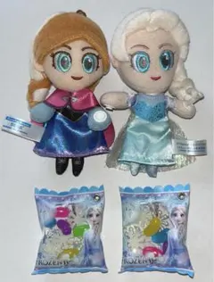アナと雪の女王　アナ　エルサ　ぬいぐるみ　ストラップキーホルダー