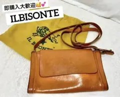 【✨正規品✨】ILBISONTE レザーショルダーバック　本革　キャメルブラウンのサムネイル