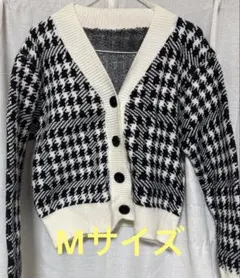 美品❤️GRL グレイル 千鳥柄　ニットカーディガン 長袖
