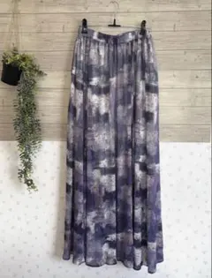 ★新品タグ付きABITOKYOニュアンス柄シアーフレアスカート★