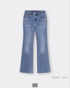 GU ミドルライズフレアジーンズ　標準丈