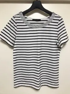 BLISS POINT 白×黒ボーダー Tシャツ 半袖　Mサイズ ＊未使用品＊のサムネイル