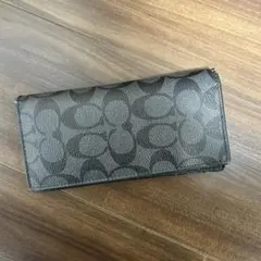 【ジャンク？】 coach 長財布　一部生地剥がれあり