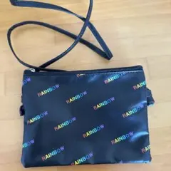 RAINBOW ロゴ入り ショルダーバッグ ブラックのサムネイル