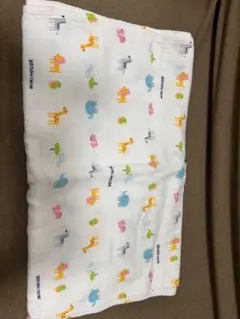 ミキハウス　動物柄 おくるみ・ブランケット 100%コットン