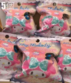 マイメロディ 光る　バスボール ピーチの香り 5個セット 入浴剤
